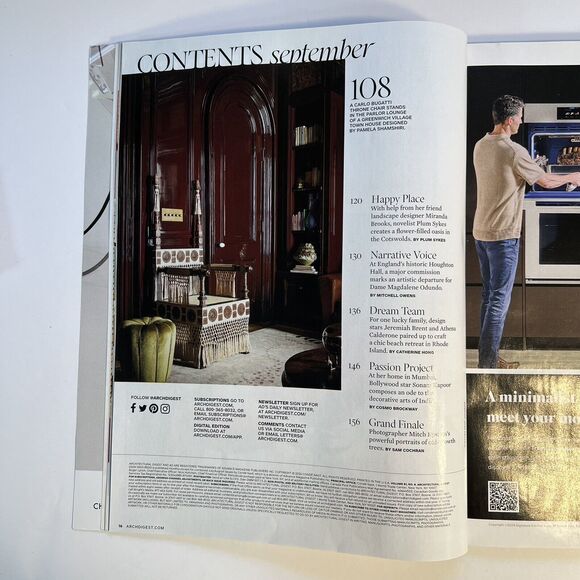 Architectural Digest AD Magazines Set of 3 September October November 2024 - Picture 5 of 16